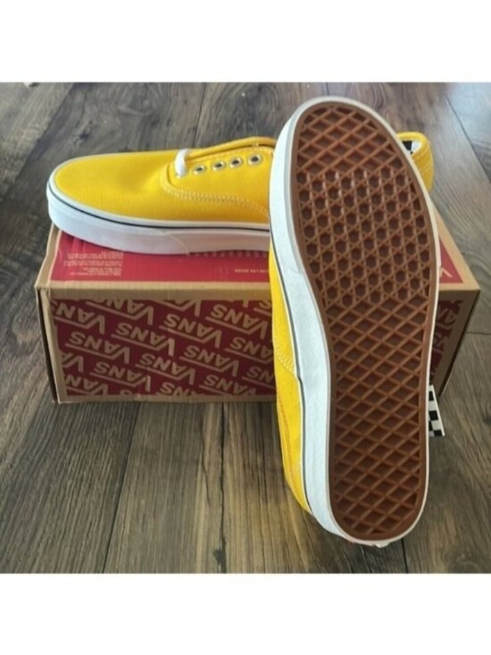 Vans Authentic HC DIY Women Size 5.5 Lemon Chrome Tag on Outside 0826 - Picture 5 of 8